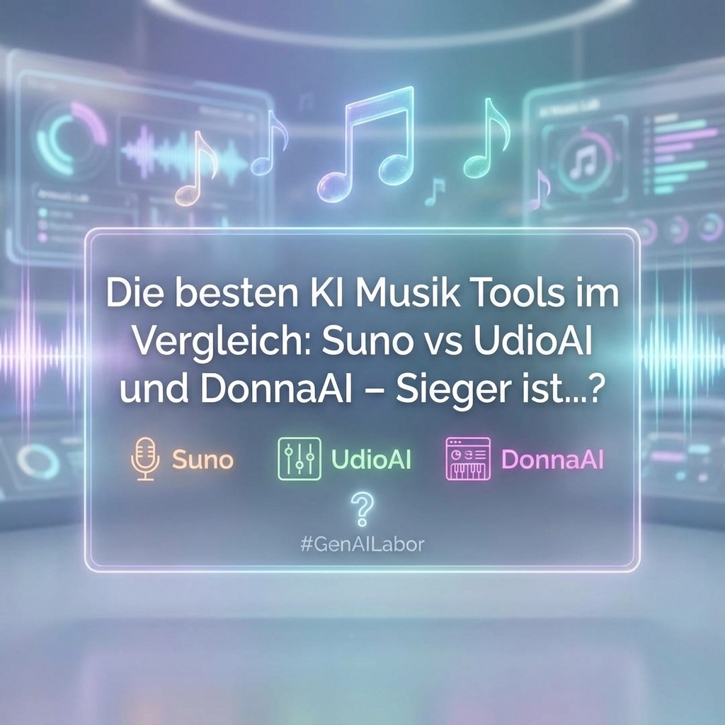 Die besten KI Musik Tools im Vergleich: Suno vs UdioAI und DonnaAI – Sieger ist…? #GenAILabor