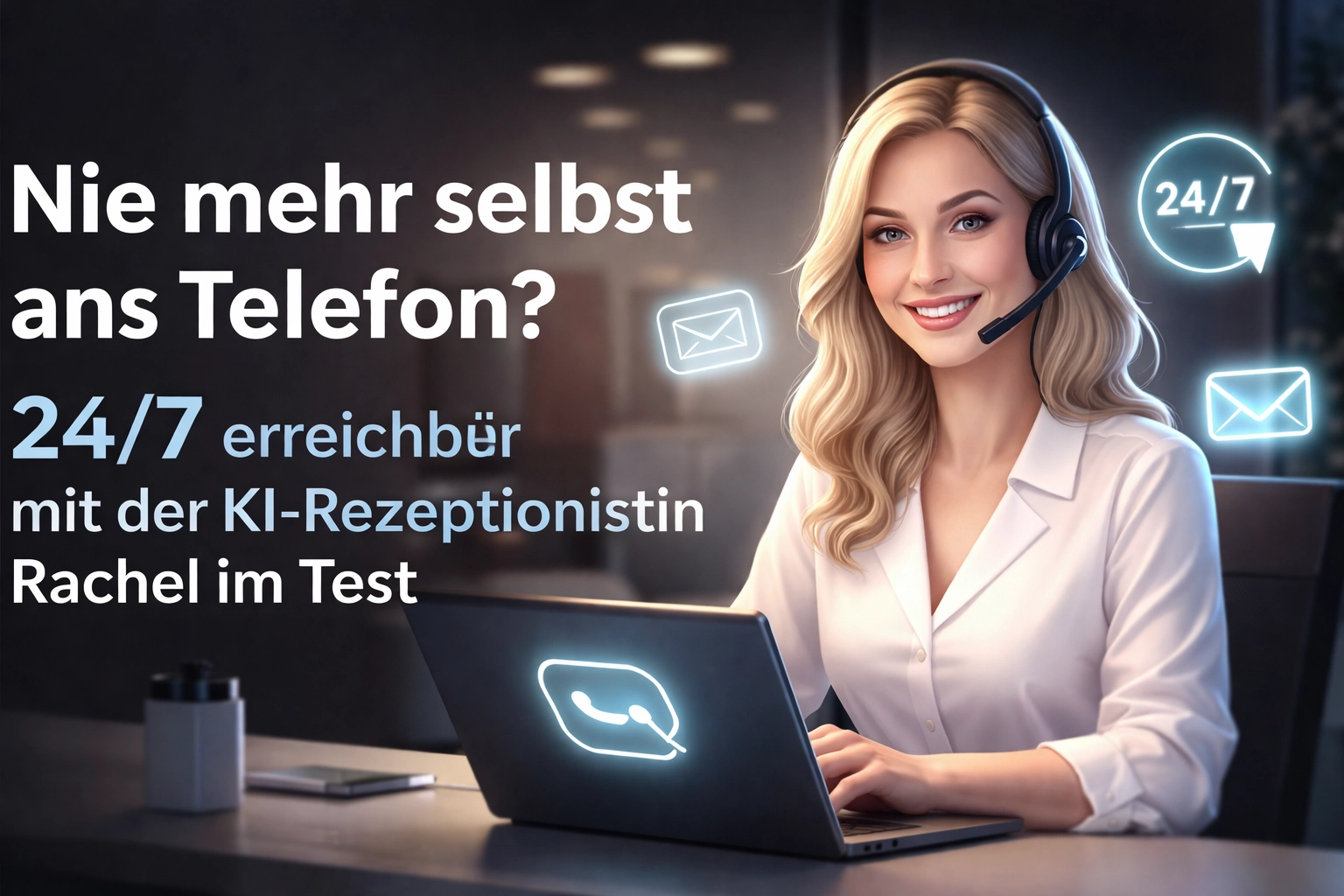 Nie mehr selbst ans Telefon? 24/7 erreichbar mit der KI-Rezeptionistin Rachel im Test